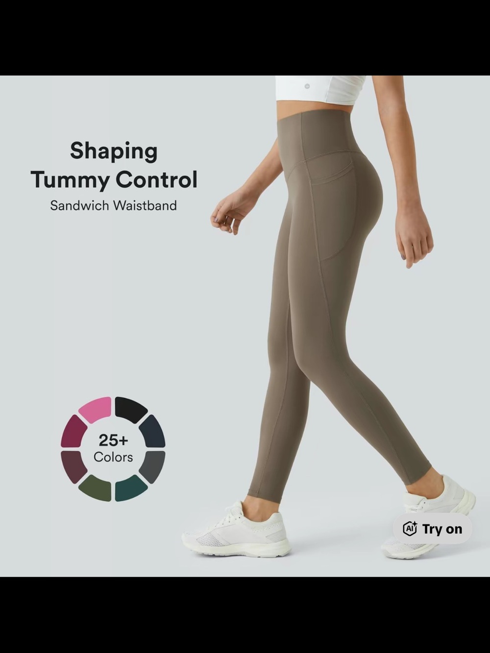 Halara UltraSculpt High Waisted Tummy Control Pocket Shaping Training Leggings